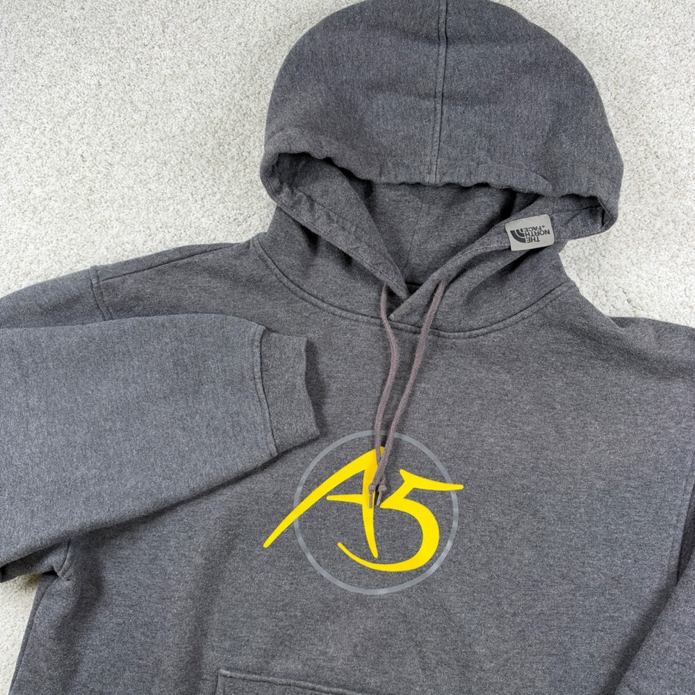Vintage The North Face Hoodie Men Large Gray A5 Series Pullover Fleece